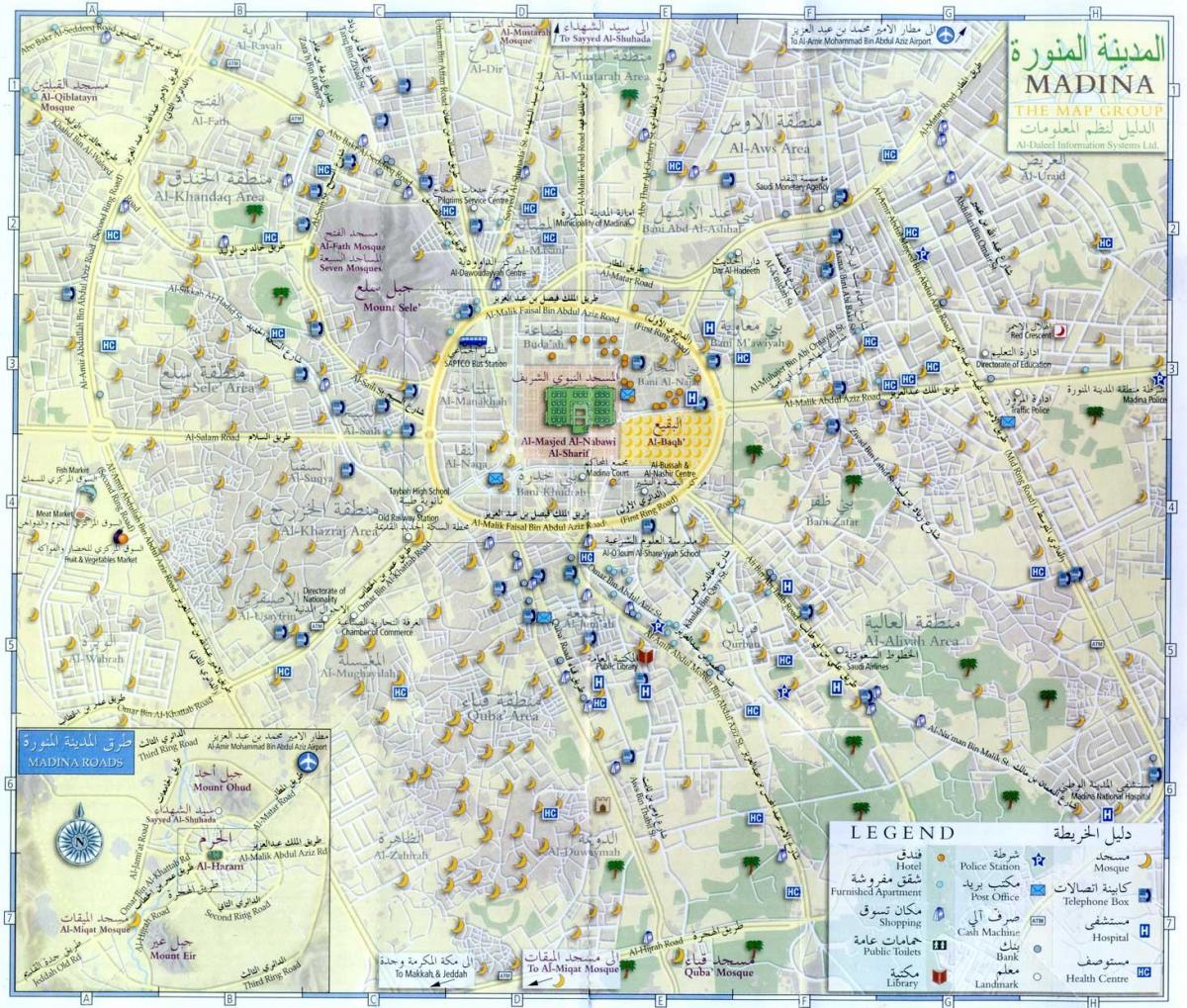 mapa madina munawara Saudská Arábia