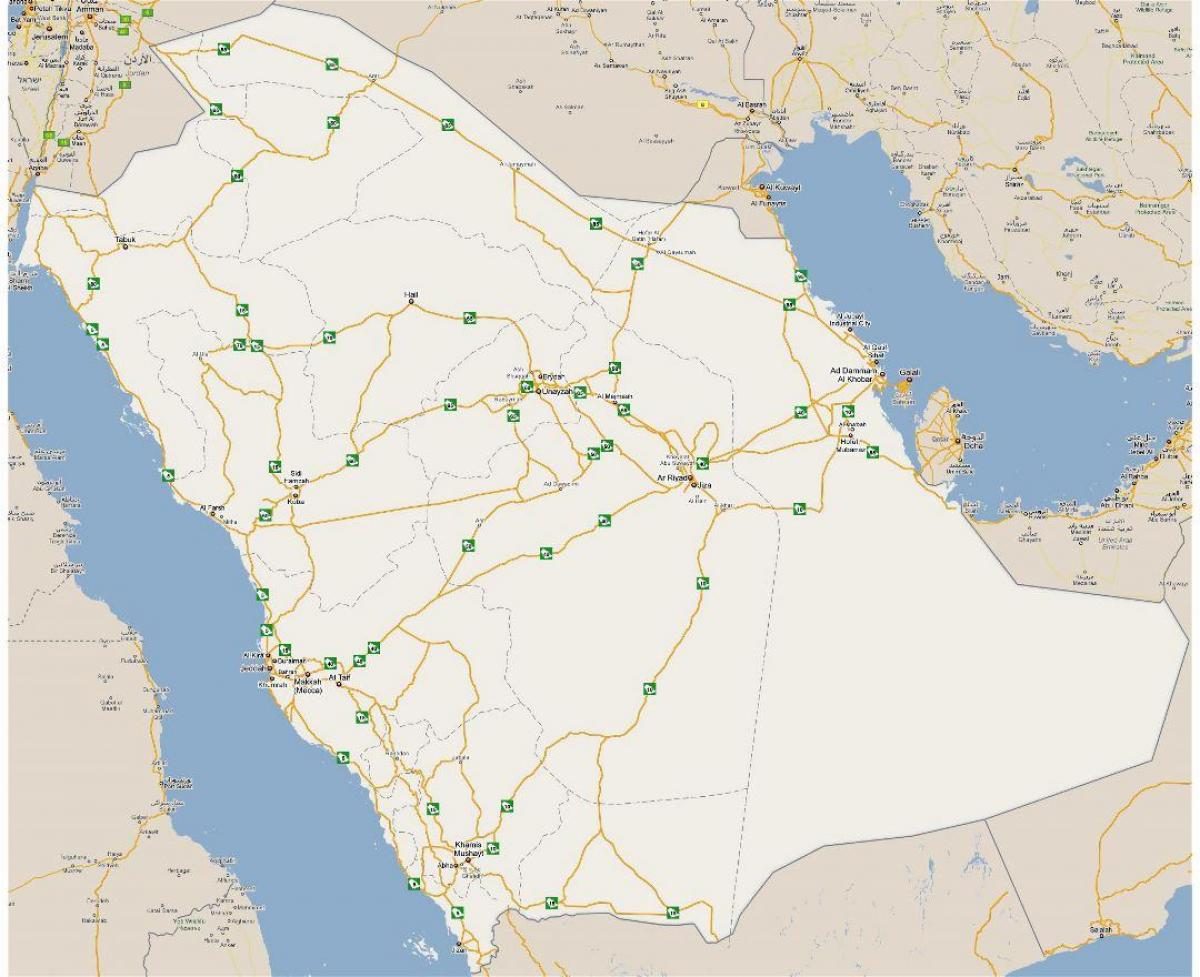 Mapa podrobné Saudská Arábia