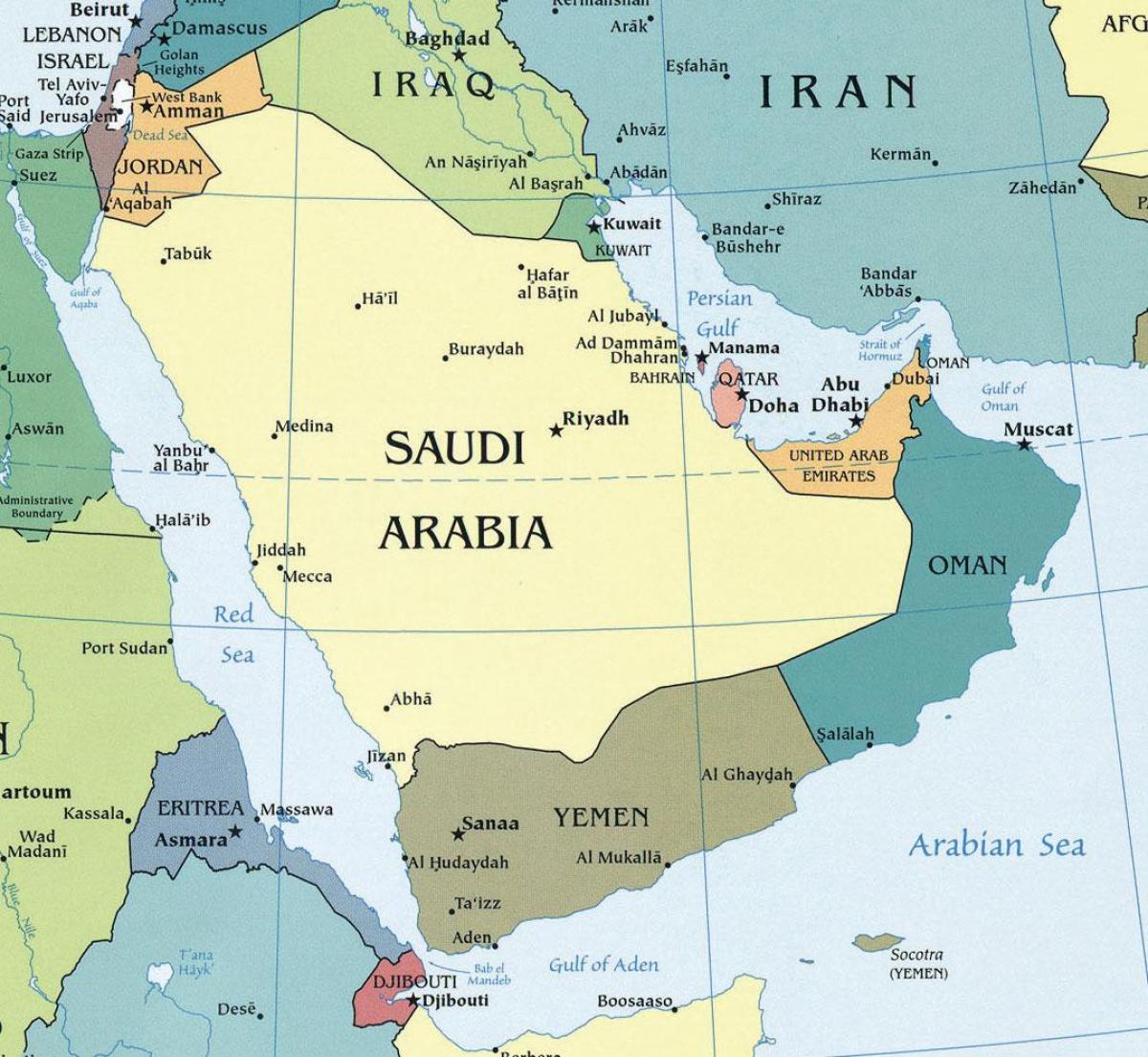Mapa Saudská Arábia miesto