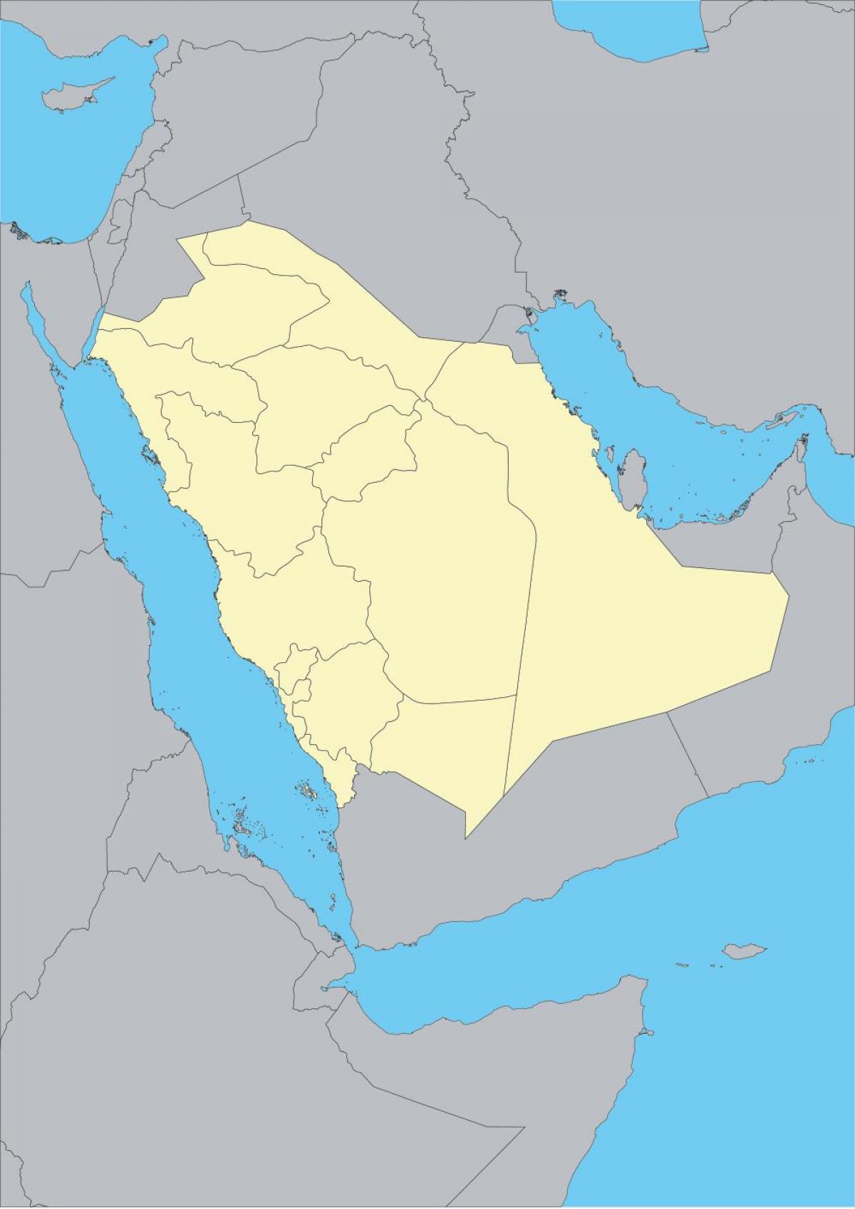 Mapa Saudská Arábia osnovy