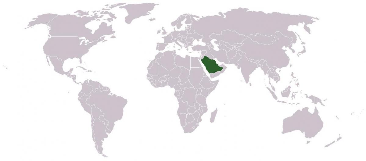 Saudská Arábia na mape sveta
