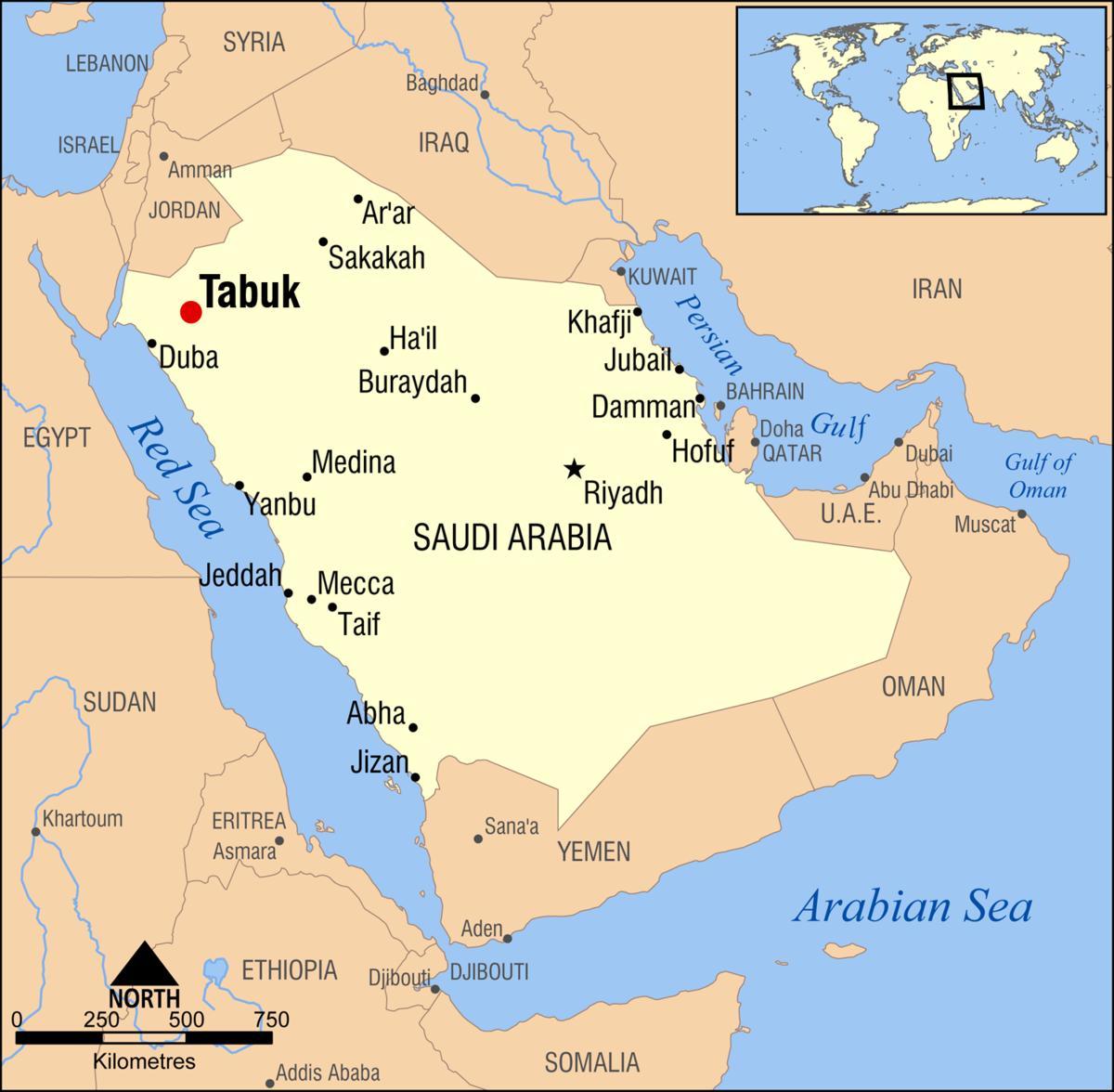 tabuk KSA mapu