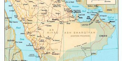 Saudská Arábia mapu hd