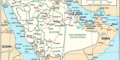 Mapa Saudská Arábia politické
