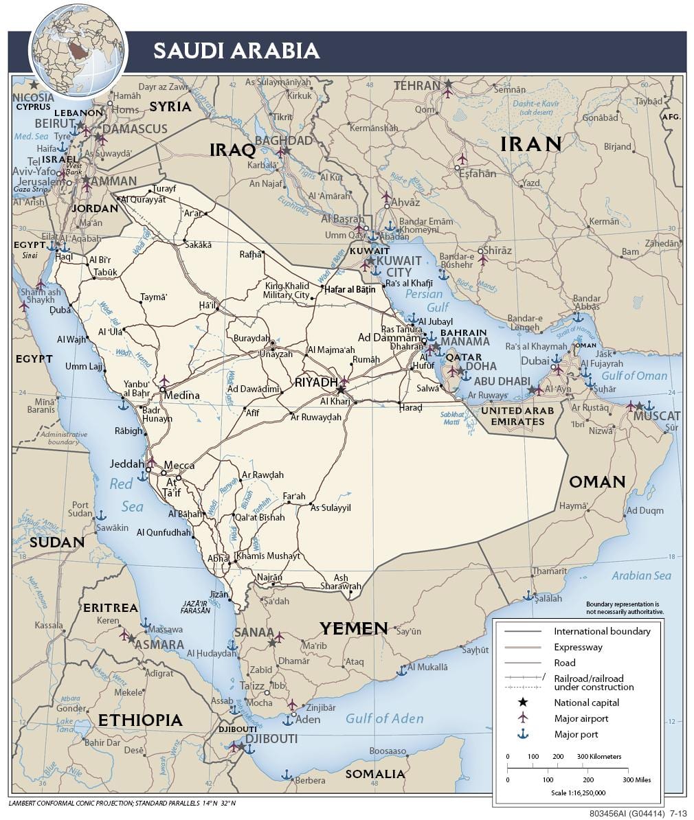 Mapa dhahran Saudská Arábia 