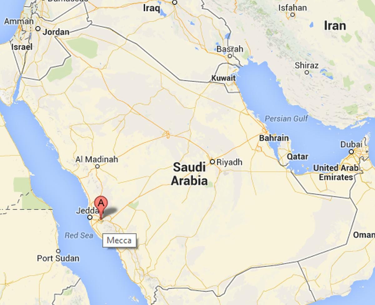 Mapa makkah Saudská Arábia
