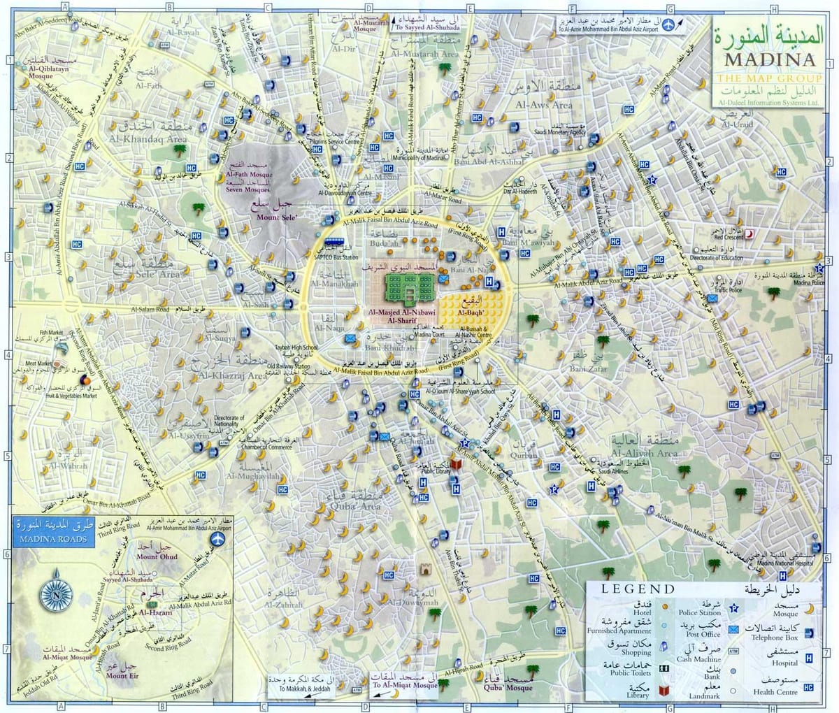mapa madina munawara Saudská Arábia