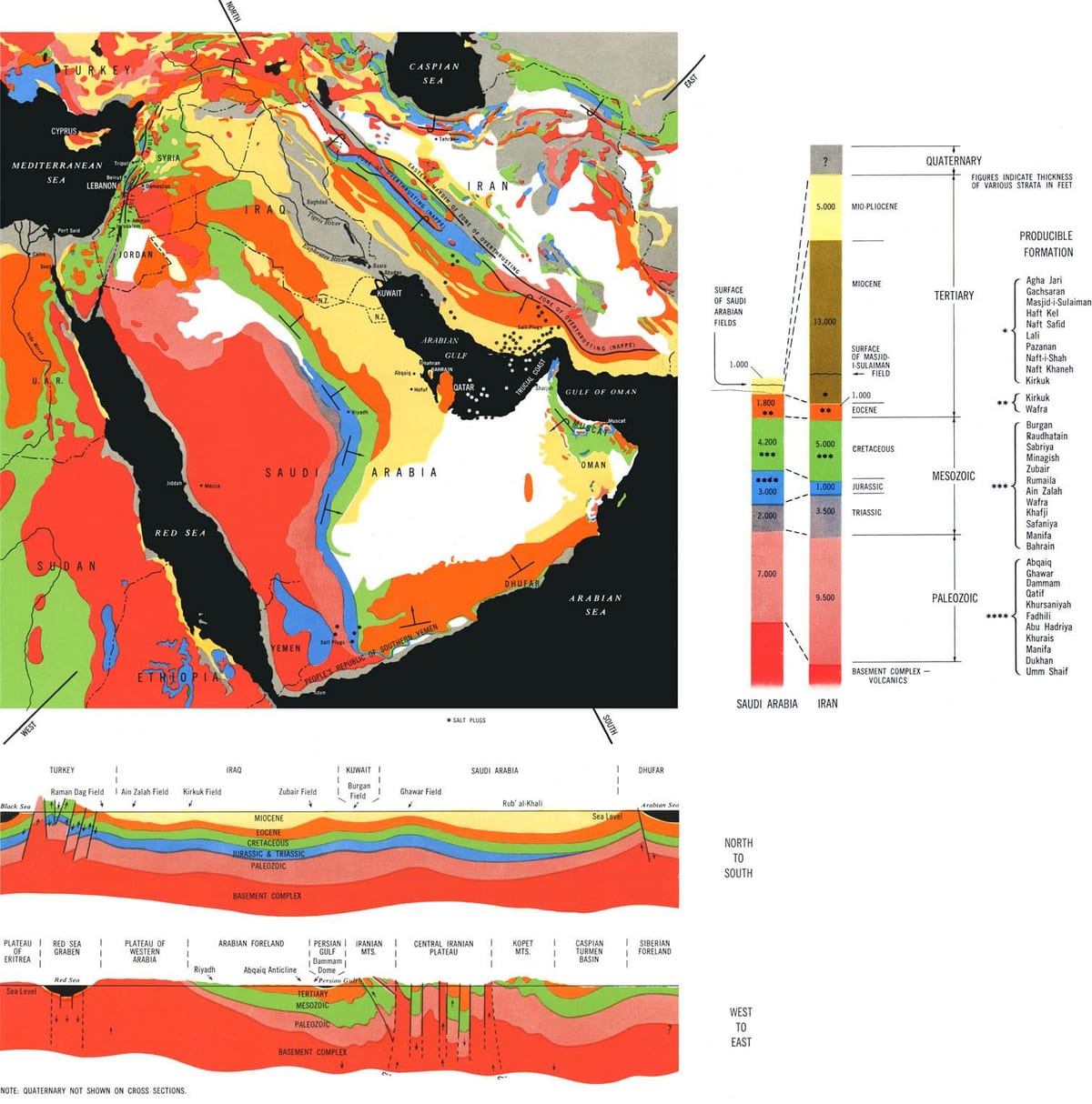 geologická mapa Saudská Arábia