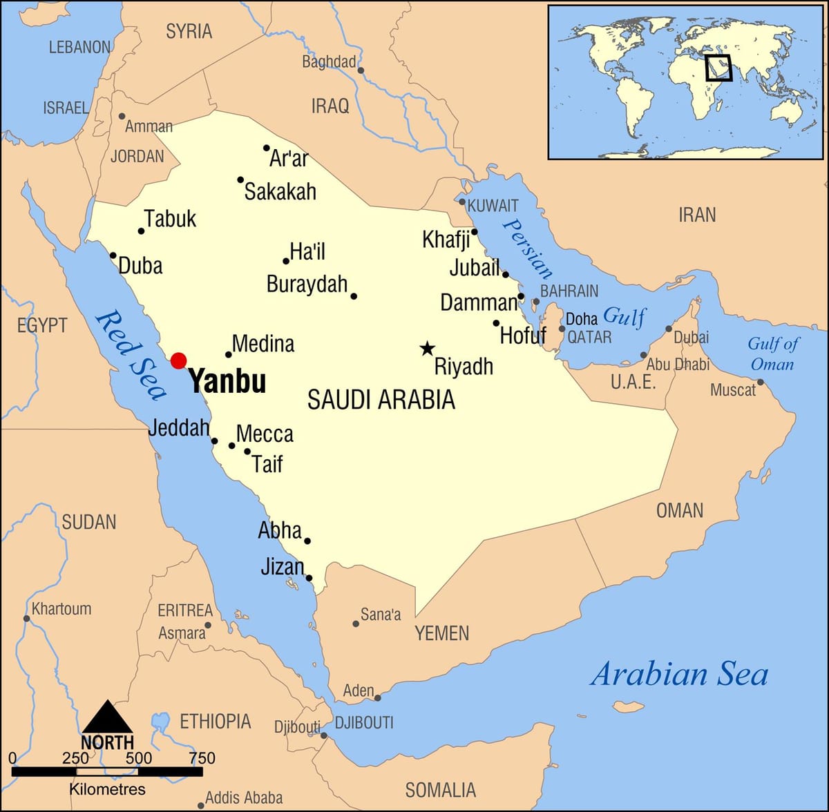yanbu KSA mapu
