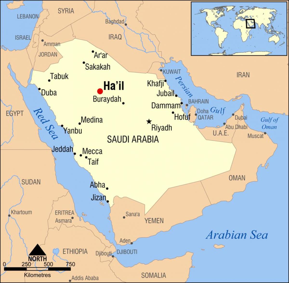 mapa zdravas Saudská Arábia