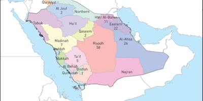 Mapu al ahsa Saudská Arábia