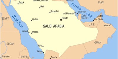 Al jouf mapu v Saudskej Arábii