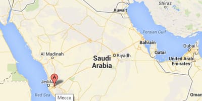 Mapa makkah Saudská Arábia