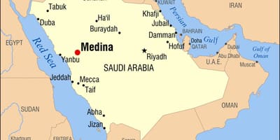 Mapa medina Saudská Arábia