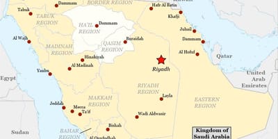 Mapa najran Saudská Arábia