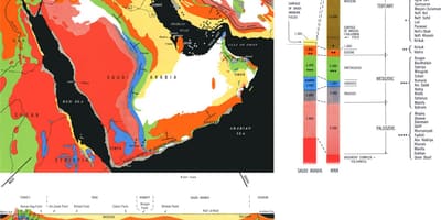 Geologická mapa Saudská Arábia