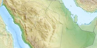 Mapa Saudská Arábia horách