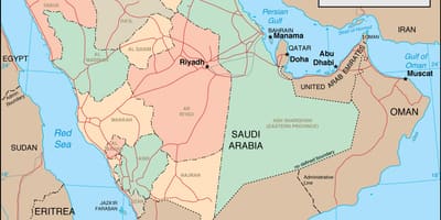 Mapa Saudská Arábia provincií