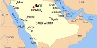 Mapa zdravas Saudská Arábia